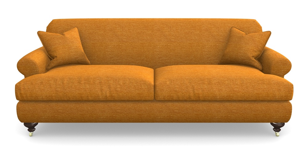 Product photograph of Hampton 4 Seater Sofa In Textured Velvet - Turmeric from Sofas and Stuff Limited