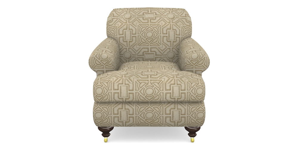 Product photograph of Hampton Chair In Rhs Collection - Large Knot Garden Linen - Gold from Sofas and Stuff Limited