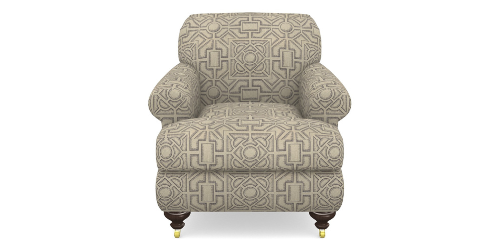 Product photograph of Hampton Chair In Rhs Collection - Large Knot Garden Linen - Grey from Sofas and Stuff Limited