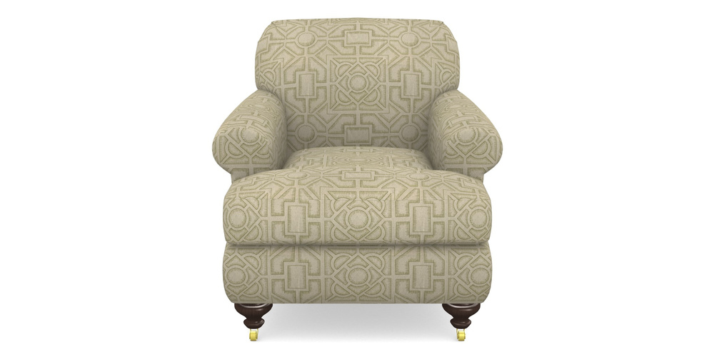 Product photograph of Hampton Chair In Rhs Collection - Large Knot Garden Linen - Olive from Sofas and Stuff Limited