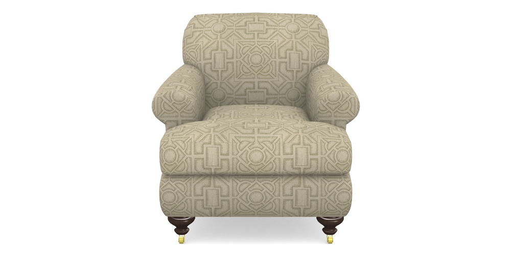 Product photograph of Hampton Chair In Rhs Collection - Large Knot Garden Linen - Pistachio from Sofas and Stuff Limited