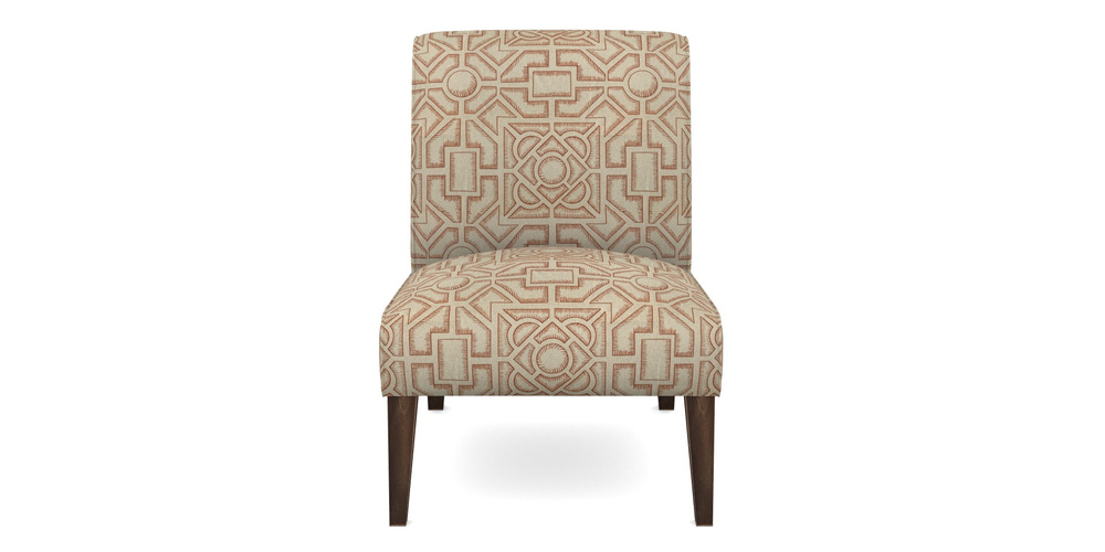 Product photograph of Harwood Bespoke Chairs In Rhs Collection - Large Knot Garden Linen - Terracotta from Sofas and Stuff Limited