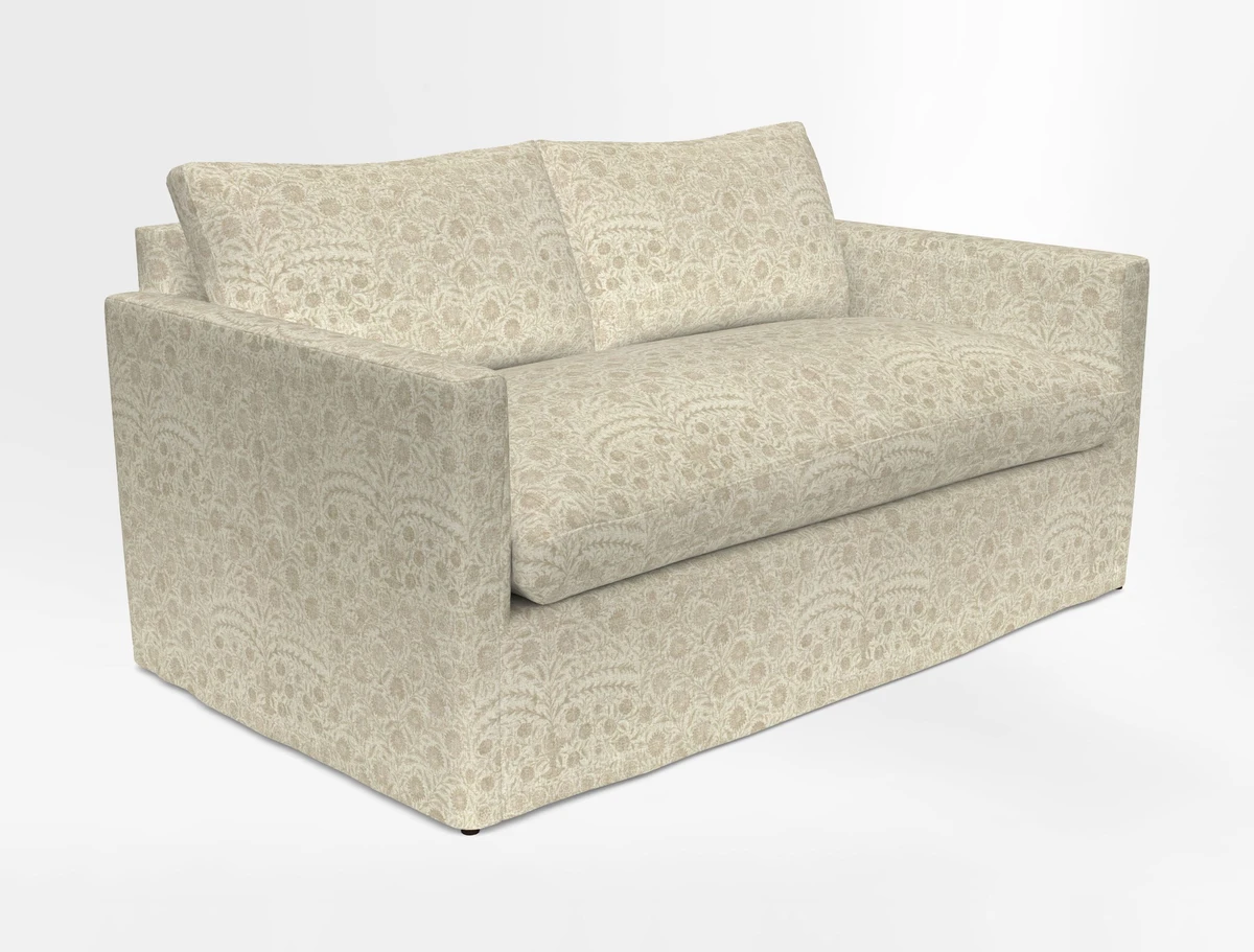 Heyshott 2.5 Seater Sofa in Two Tone Plain Biscuit. Loose cover option available