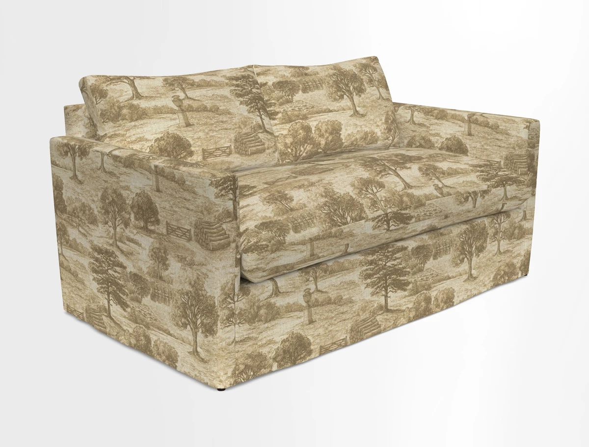 Heyshott 2.5 Seater Sofa in Two Tone Plain Biscuit. Loose cover option available