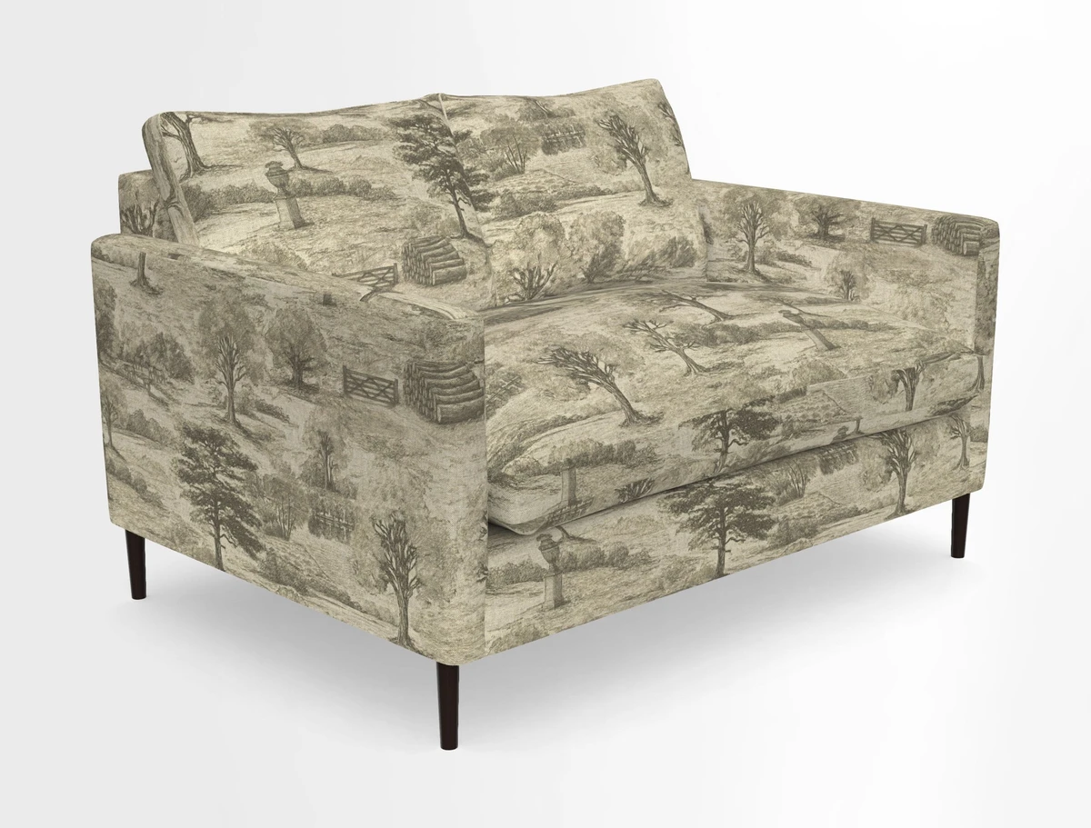 Heyshott 2 Seater Sofa in Two Tone Plain Biscuit. Loose cover option available