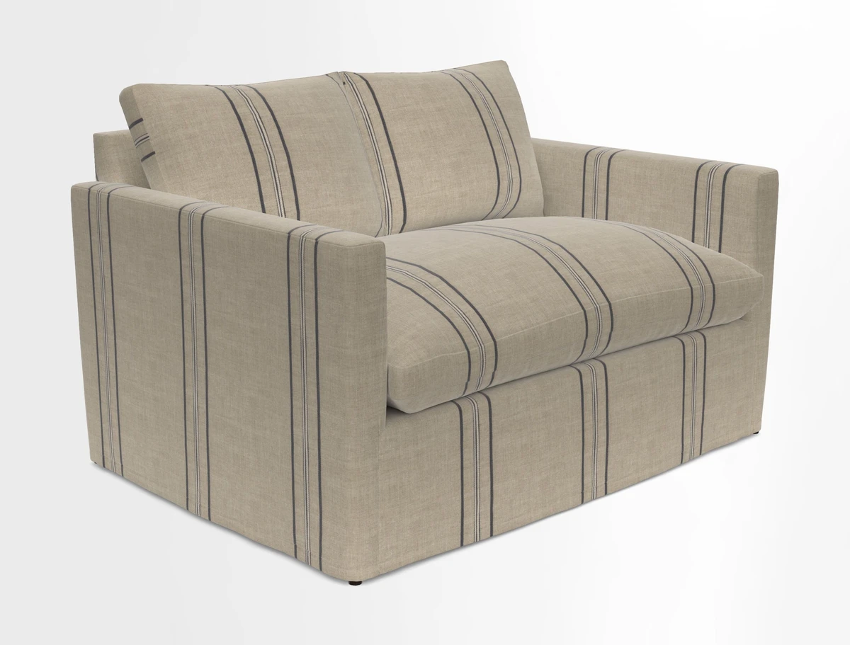Heyshott 2 Seater Sofa in Two Tone Plain Biscuit. Loose cover option available