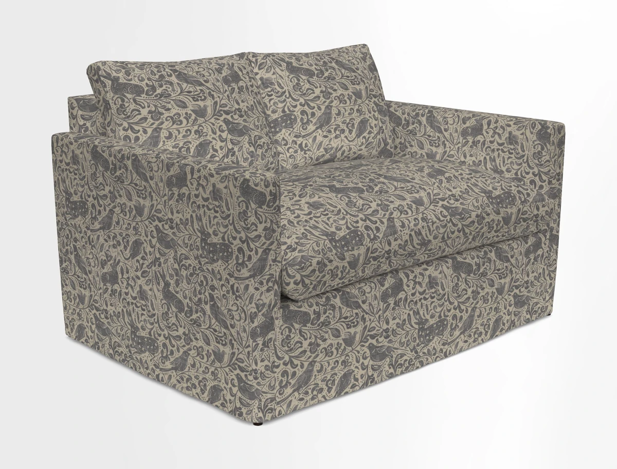 Heyshott 2 Seater Sofa in Two Tone Plain Biscuit. Loose cover option available
