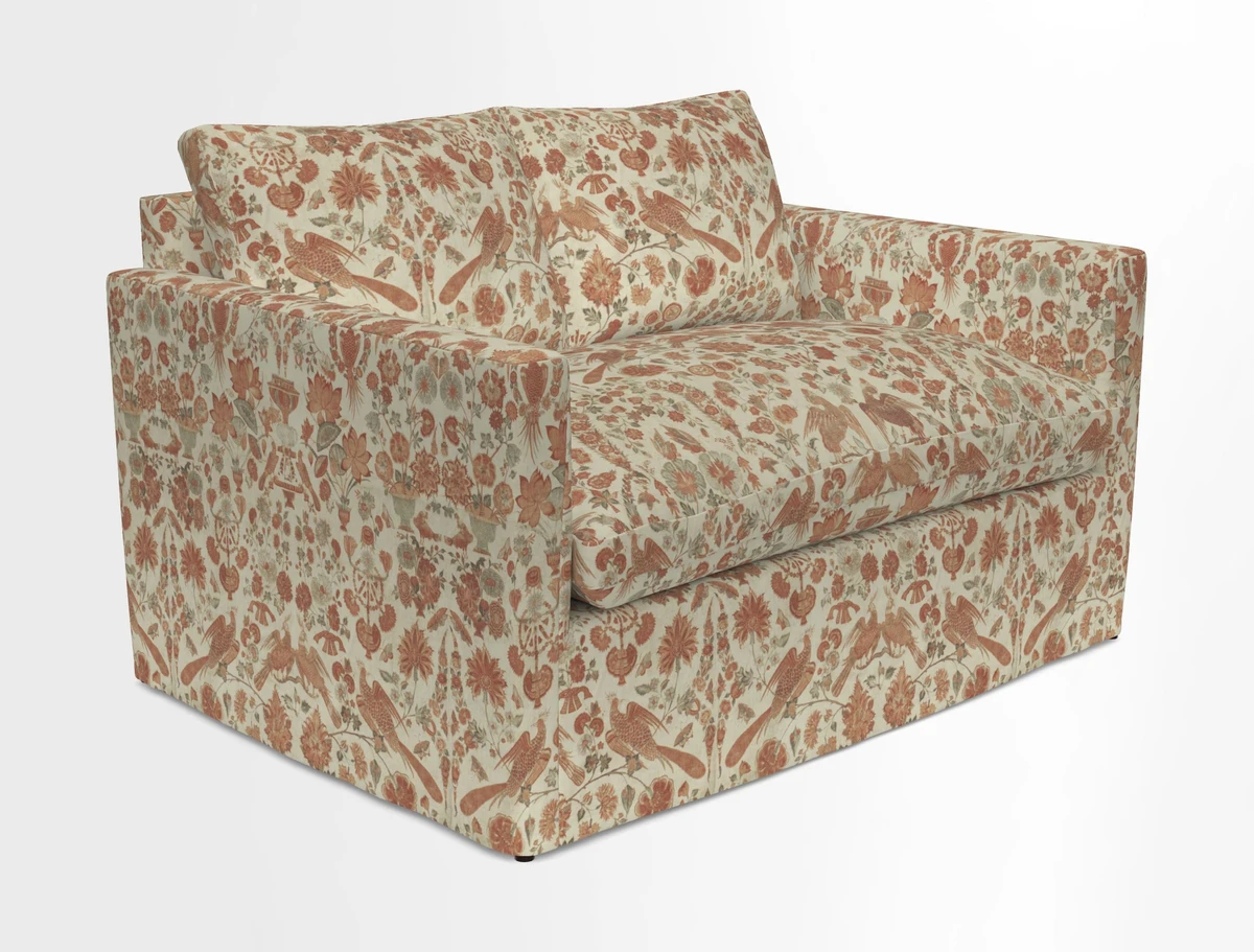 Heyshott 2 Seater Sofa in Two Tone Plain Biscuit. Loose cover option available