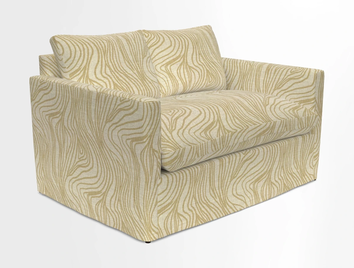 Heyshott 2 Seater Sofa in Two Tone Plain Biscuit. Loose cover option available