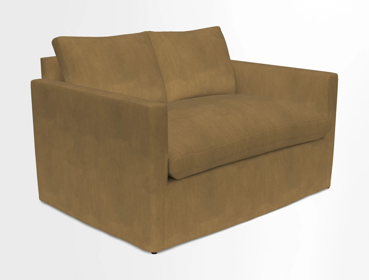 Heyshott 2 Seater Sofa in Two Tone Plain Biscuit. Loose cover option available