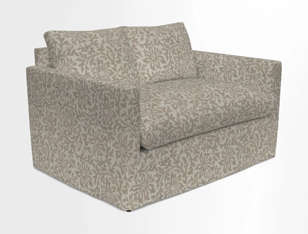 Heyshott 2 Seater Sofa in Two Tone Plain Biscuit. Loose cover option available