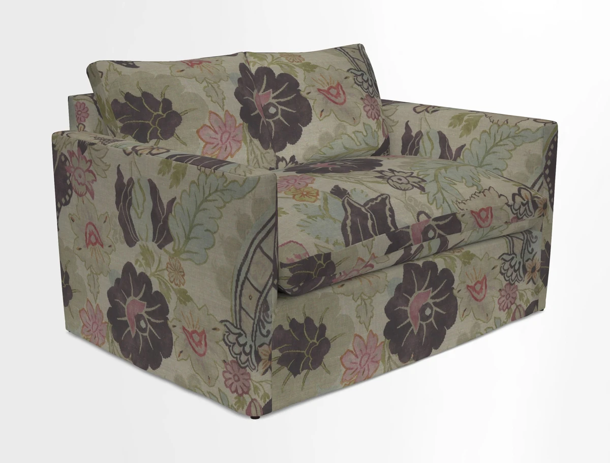 Heyshott 2 Seater Sofa in Two Tone Plain Biscuit. Loose cover option available