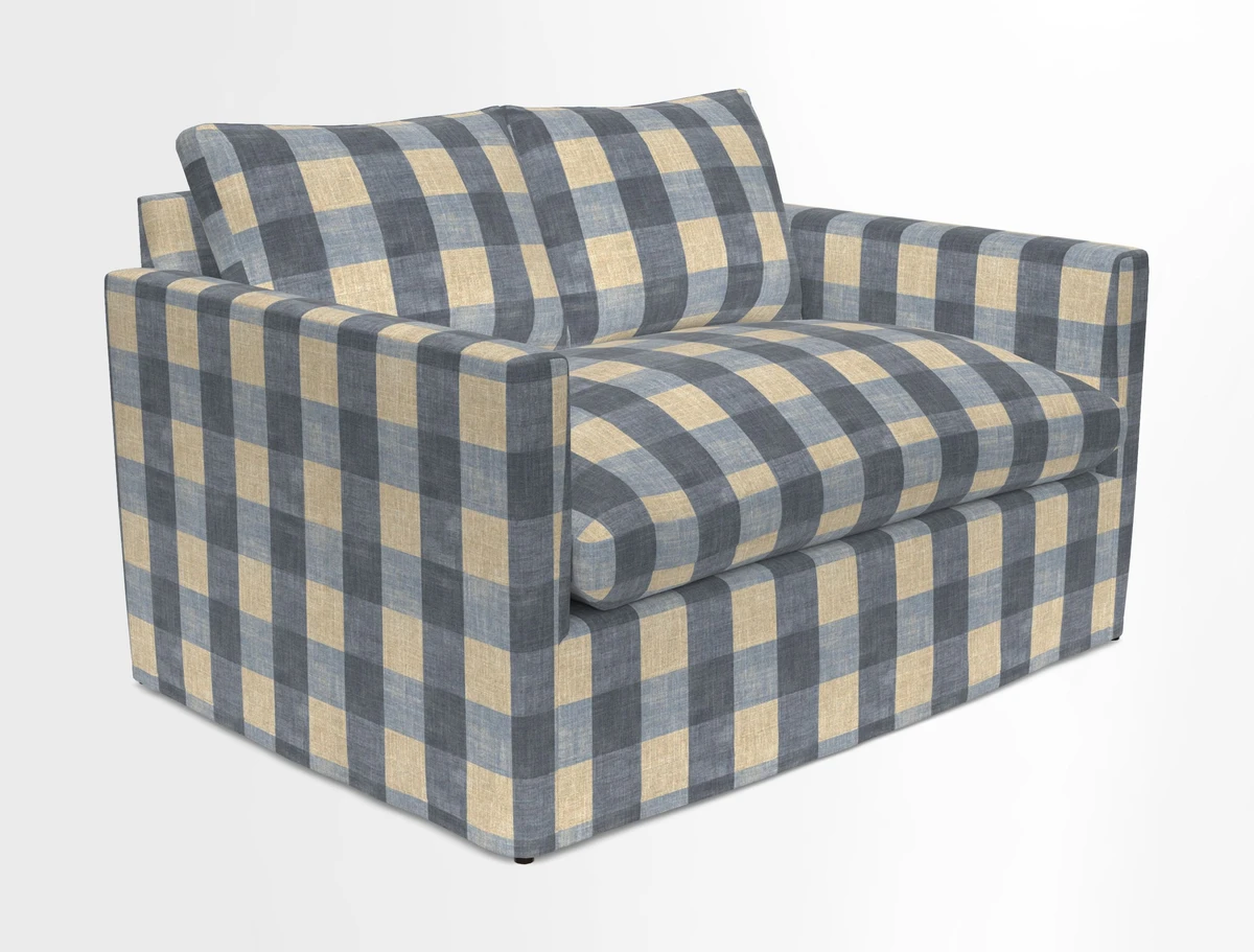 Heyshott 2 Seater Sofa in Two Tone Plain Biscuit. Loose cover option available