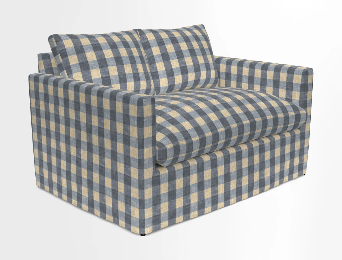 Heyshott 2 Seater Sofa in Two Tone Plain Biscuit. Loose cover option available