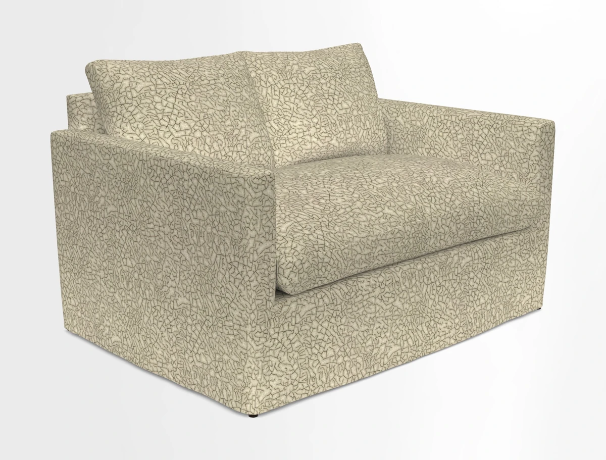 Heyshott 2 Seater Sofa in Two Tone Plain Biscuit. Loose cover option available
