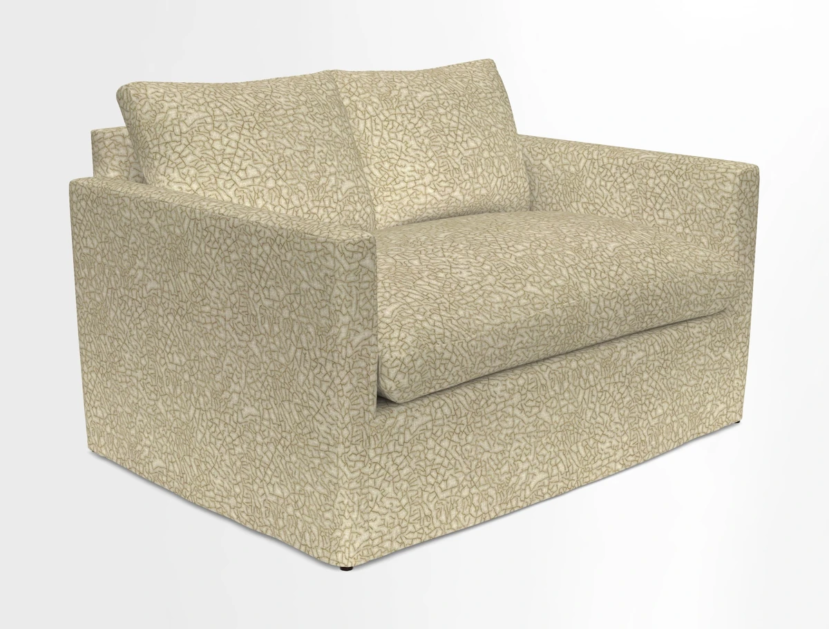 Heyshott 2 Seater Sofa in Two Tone Plain Biscuit. Loose cover option available