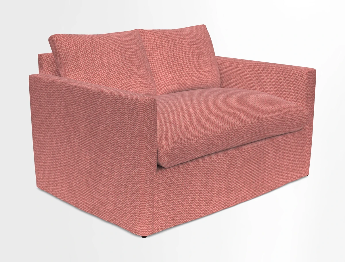 Heyshott 2 Seater Sofa in Two Tone Plain Biscuit. Loose cover option available