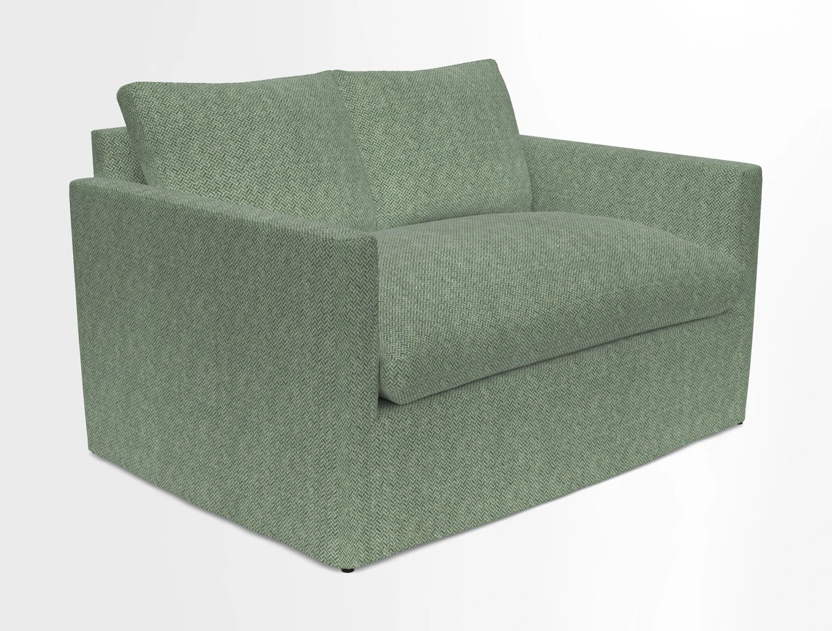 Heyshott 2 Seater Sofa in Two Tone Plain Biscuit. Loose cover option available