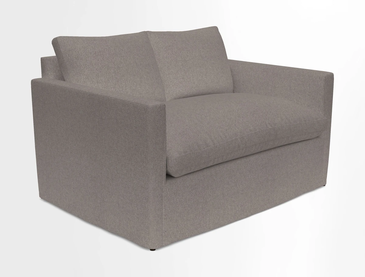 Heyshott 2 Seater Sofa in Two Tone Plain Biscuit. Loose cover option available