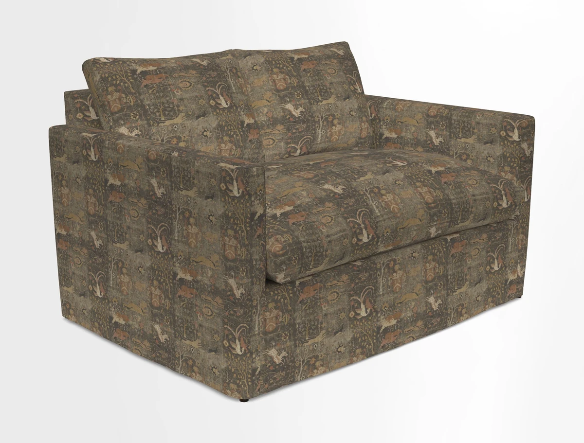 Heyshott 2 Seater Sofa in Two Tone Plain Biscuit. Loose cover option available