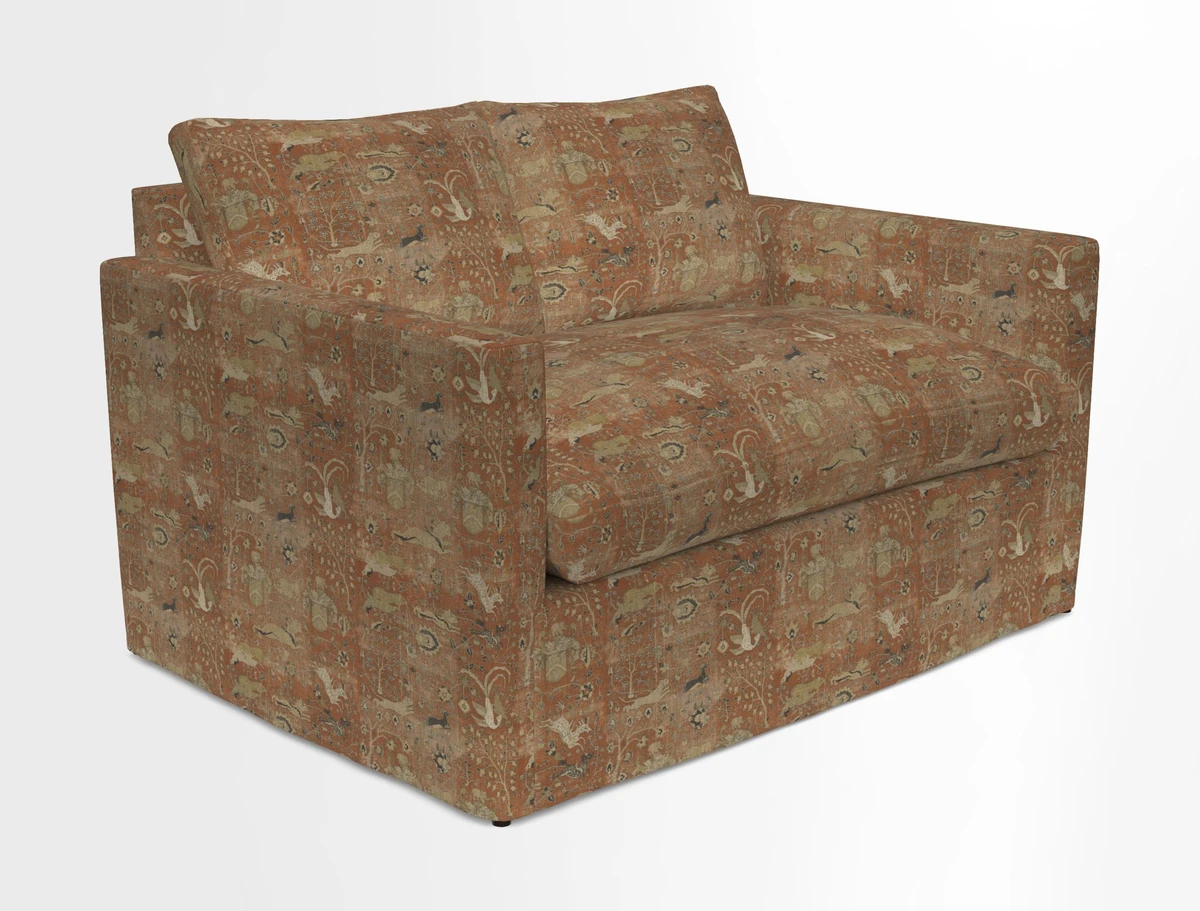 Heyshott 2 Seater Sofa in Two Tone Plain Biscuit. Loose cover option available