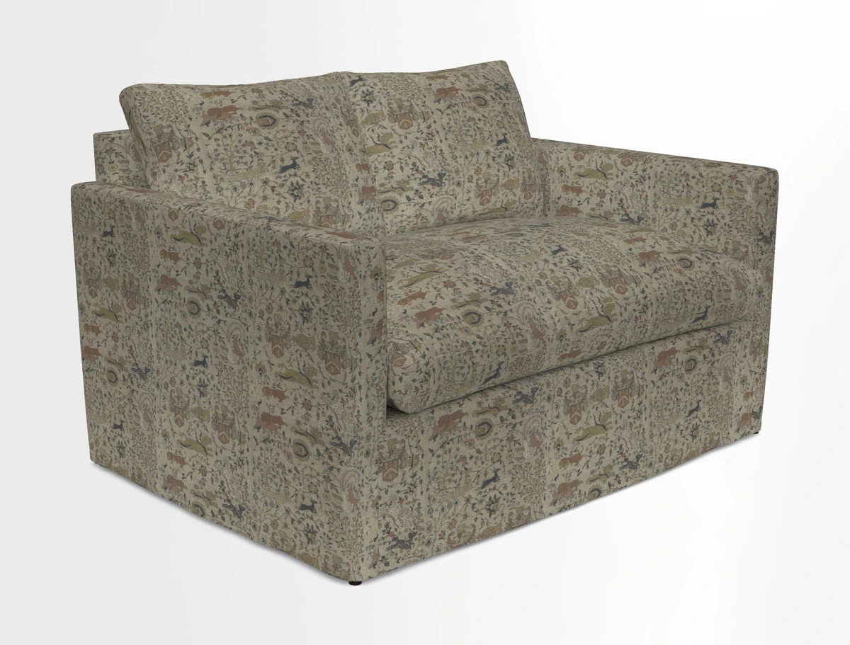 Heyshott 2 Seater Sofa in Two Tone Plain Biscuit. Loose cover option available