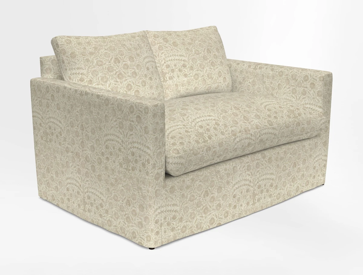 Heyshott 2 Seater Sofa in Two Tone Plain Biscuit. Loose cover option available
