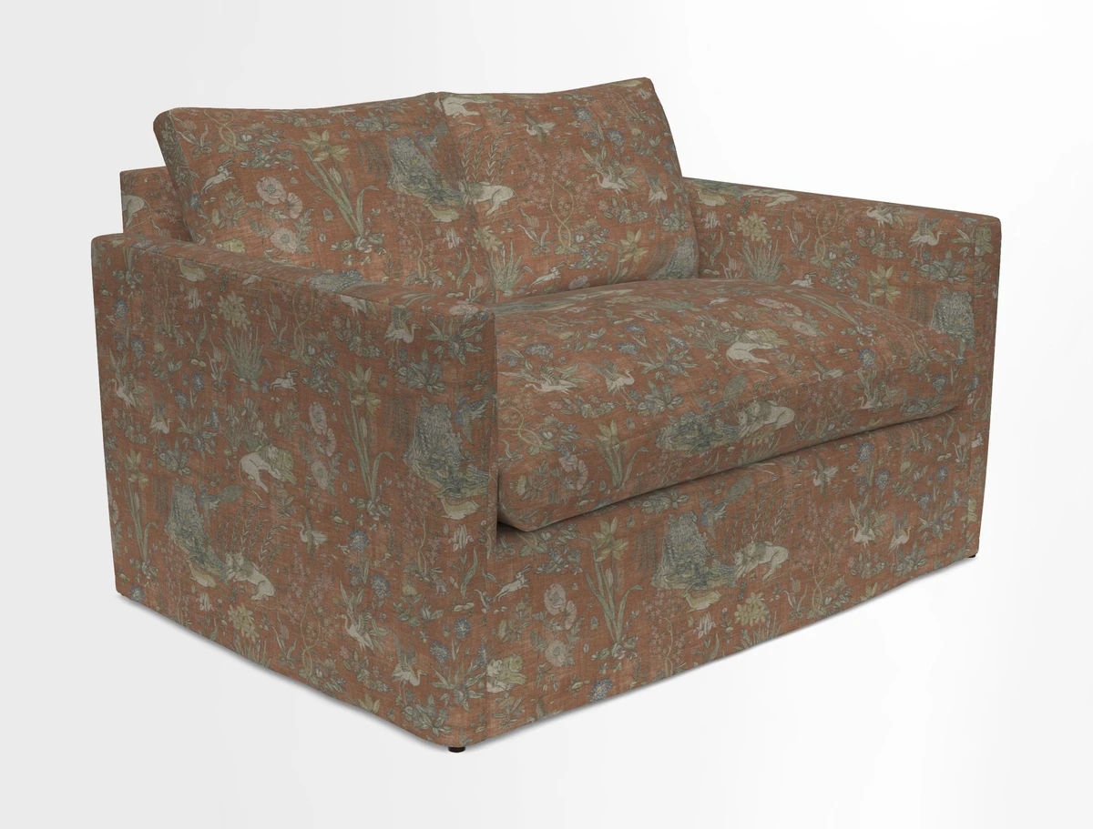 Heyshott 2 Seater Sofa in Two Tone Plain Biscuit. Loose cover option available
