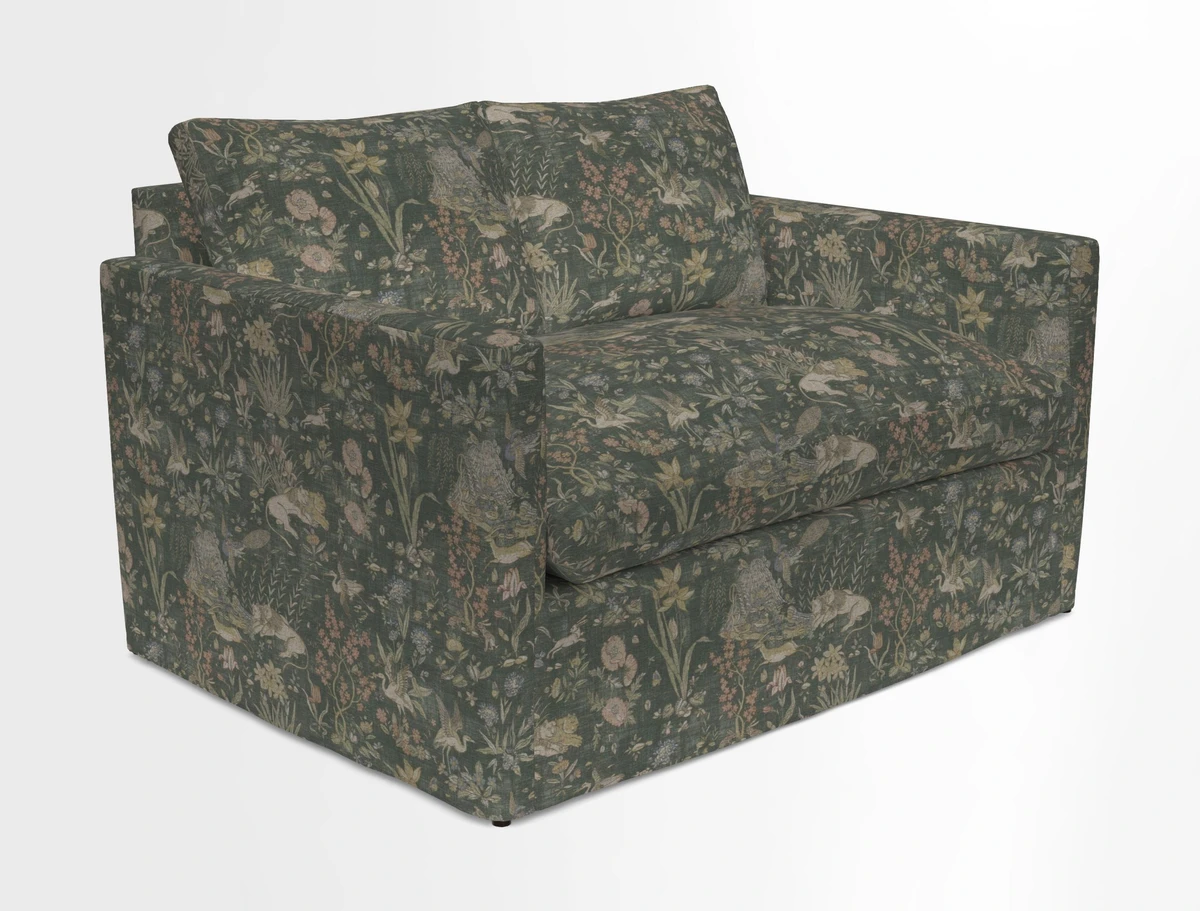 Heyshott 2 Seater Sofa in Two Tone Plain Biscuit. Loose cover option available