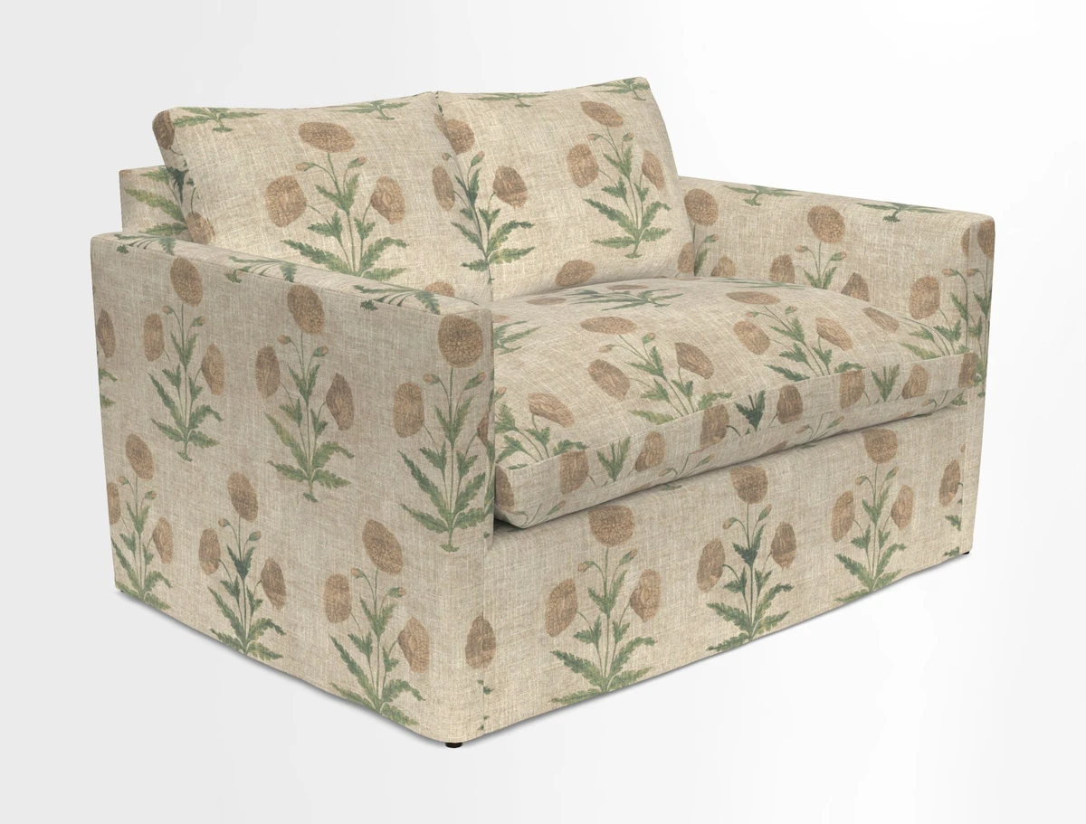 Heyshott 2 Seater Sofa in Two Tone Plain Biscuit. Loose cover option available