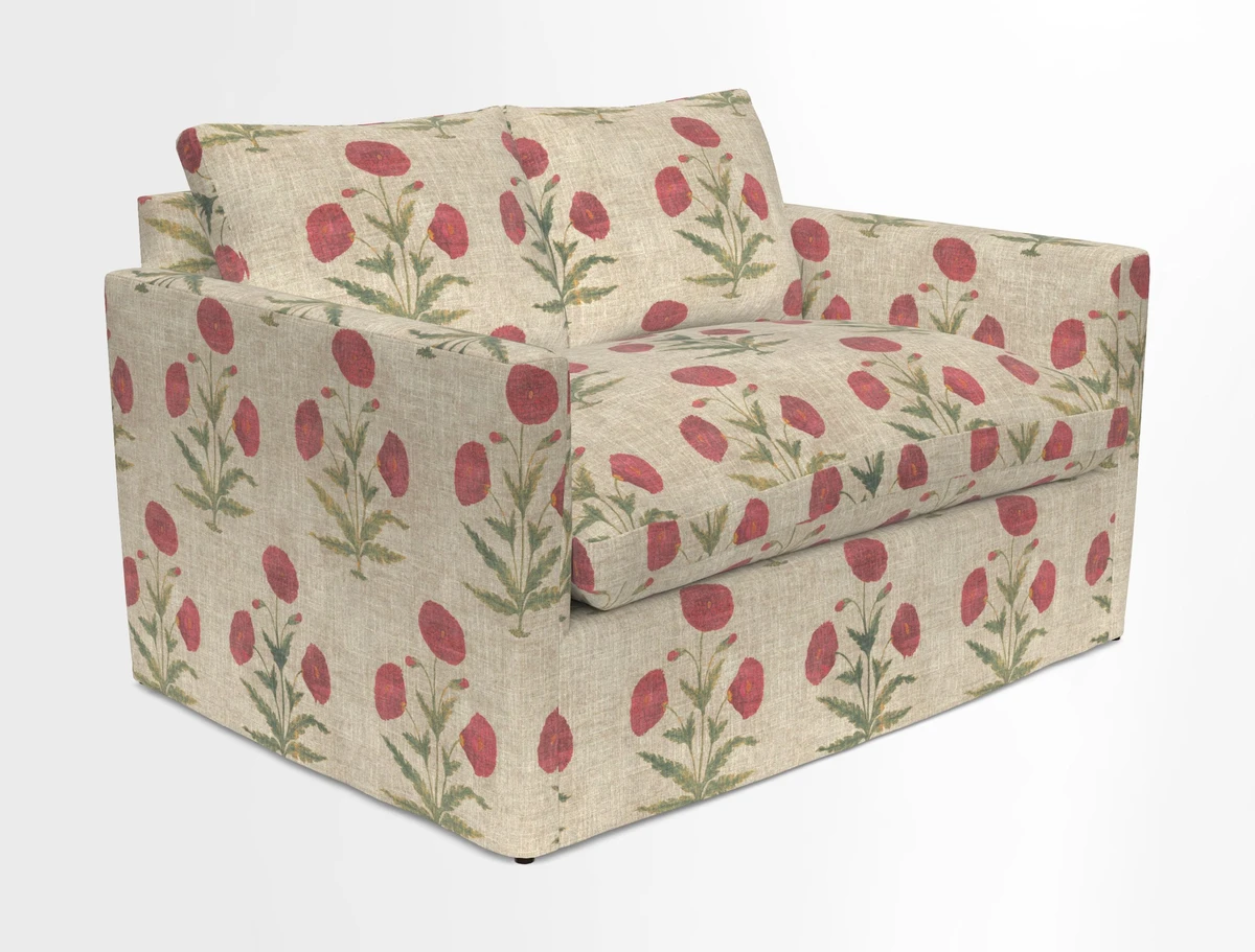 Heyshott 2 Seater Sofa in Two Tone Plain Biscuit. Loose cover option available
