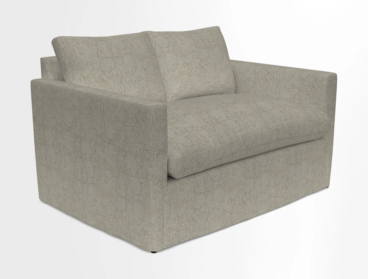 Heyshott 2 Seater Sofa in Two Tone Plain Biscuit. Loose cover option available