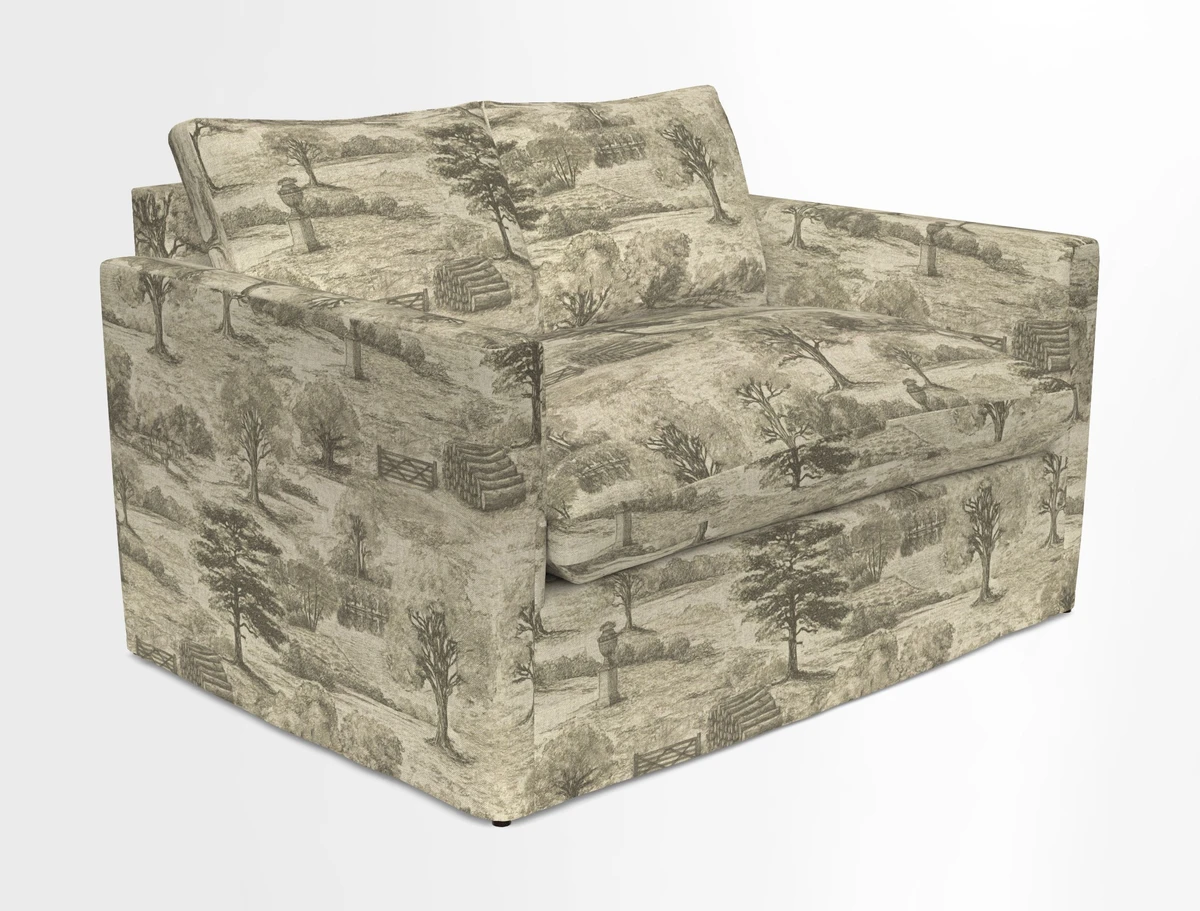 Heyshott 2 Seater Sofa in Two Tone Plain Biscuit. Loose cover option available
