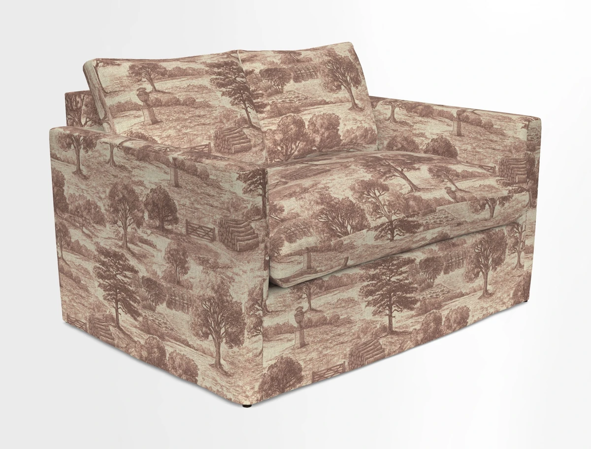 Heyshott 2 Seater Sofa in Two Tone Plain Biscuit. Loose cover option available