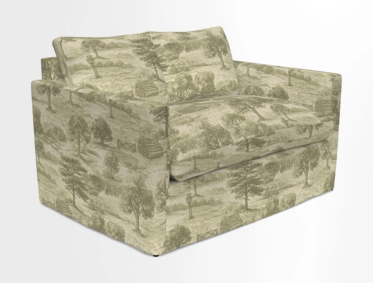 Heyshott 2 Seater Sofa in Two Tone Plain Biscuit. Loose cover option available