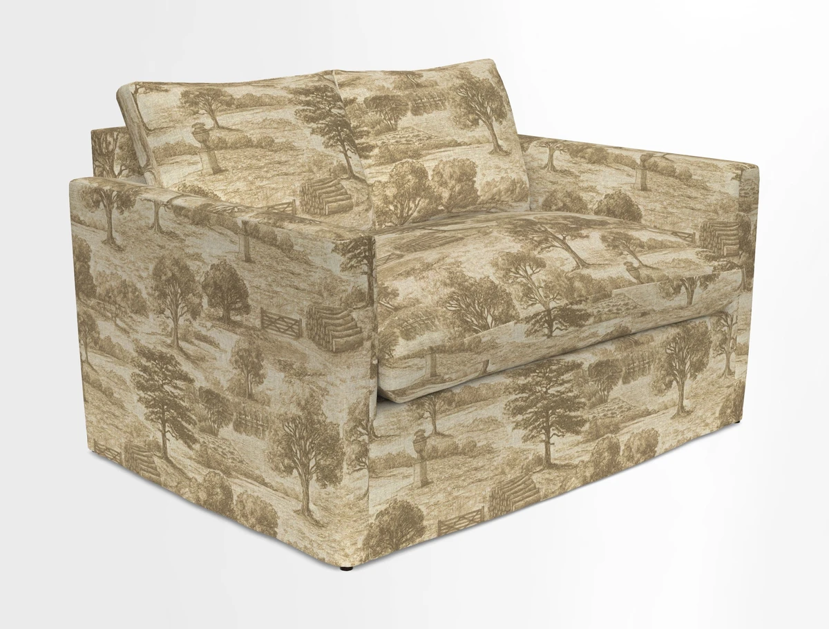 Heyshott 2 Seater Sofa in Two Tone Plain Biscuit. Loose cover option available