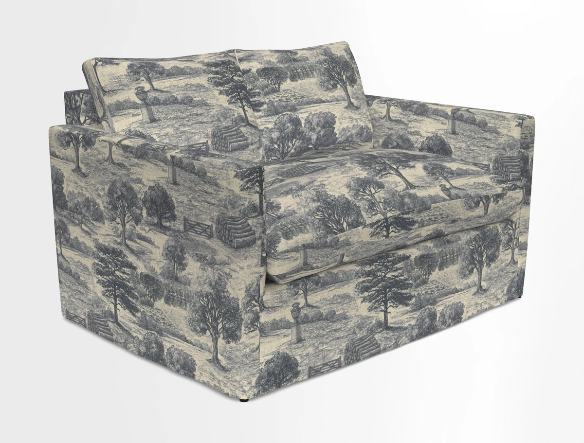 Heyshott 2 Seater Sofa in Two Tone Plain Biscuit. Loose cover option available