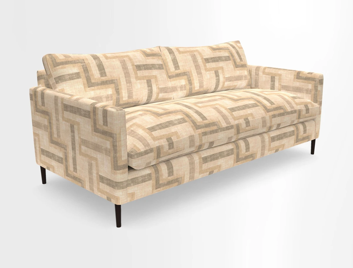 Heyshott 3 Seater Sofa in Two Tone Plain Biscuit. Loose cover option available