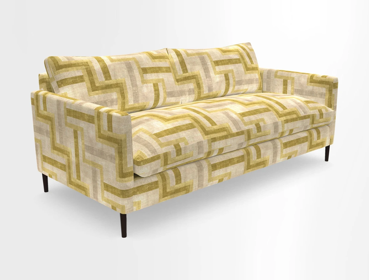 Heyshott 3 Seater Sofa in Two Tone Plain Biscuit. Loose cover option available