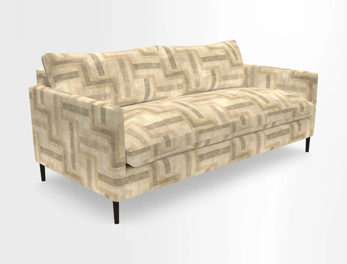 Heyshott 3 Seater Sofa in Two Tone Plain Biscuit. Loose cover option available