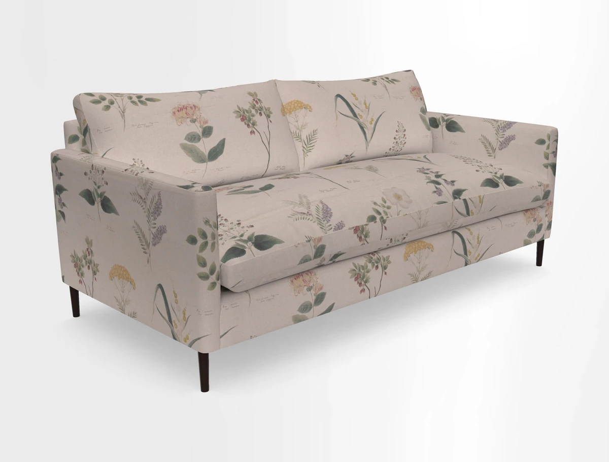 Heyshott 3 Seater Sofa in Two Tone Plain Biscuit. Loose cover option available