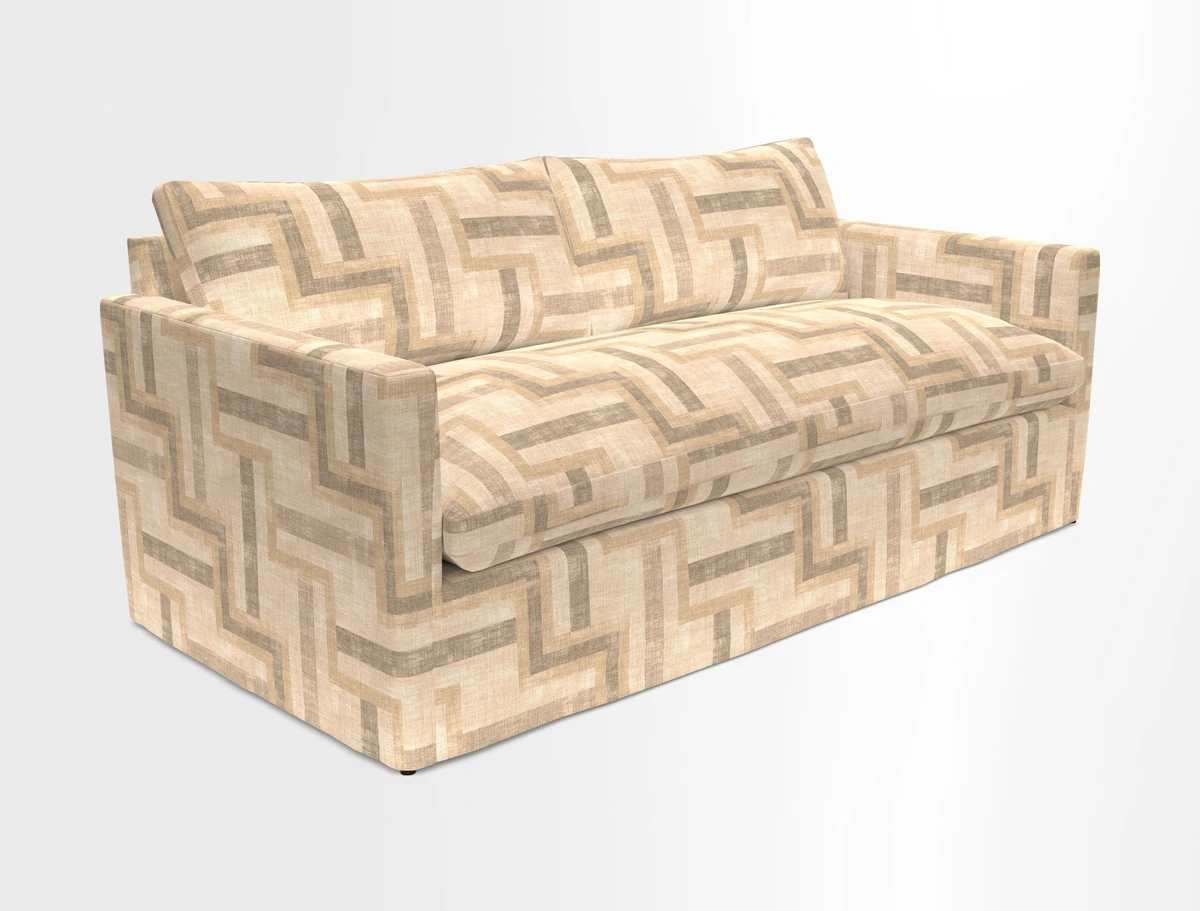 Heyshott 3 Seater Sofa in Two Tone Plain Biscuit. Loose cover option available