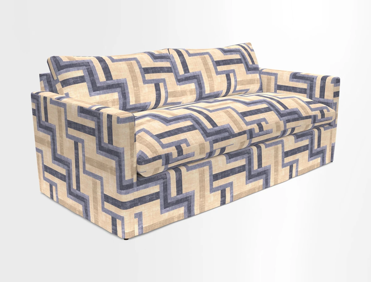 Heyshott 3 Seater Sofa in Two Tone Plain Biscuit. Loose cover option available