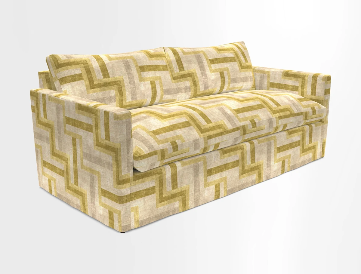 Heyshott 3 Seater Sofa in Two Tone Plain Biscuit. Loose cover option available