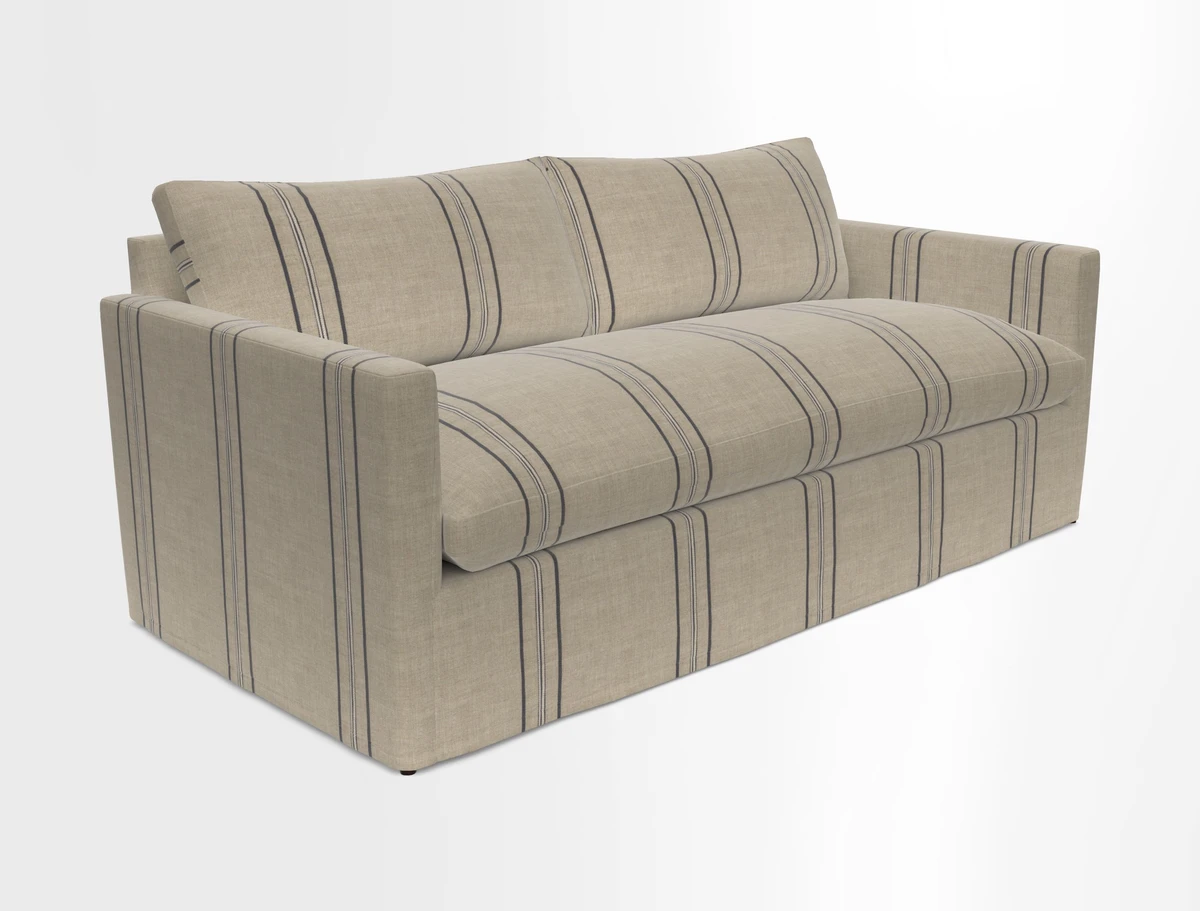 Heyshott 3 Seater Sofa in Two Tone Plain Biscuit. Loose cover option available