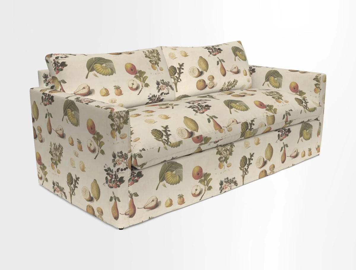 Heyshott 3 Seater Sofa in Two Tone Plain Biscuit. Loose cover option available