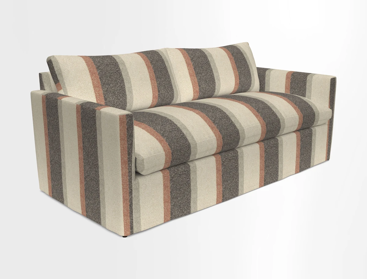 Heyshott 3 Seater Sofa in Two Tone Plain Biscuit. Loose cover option available