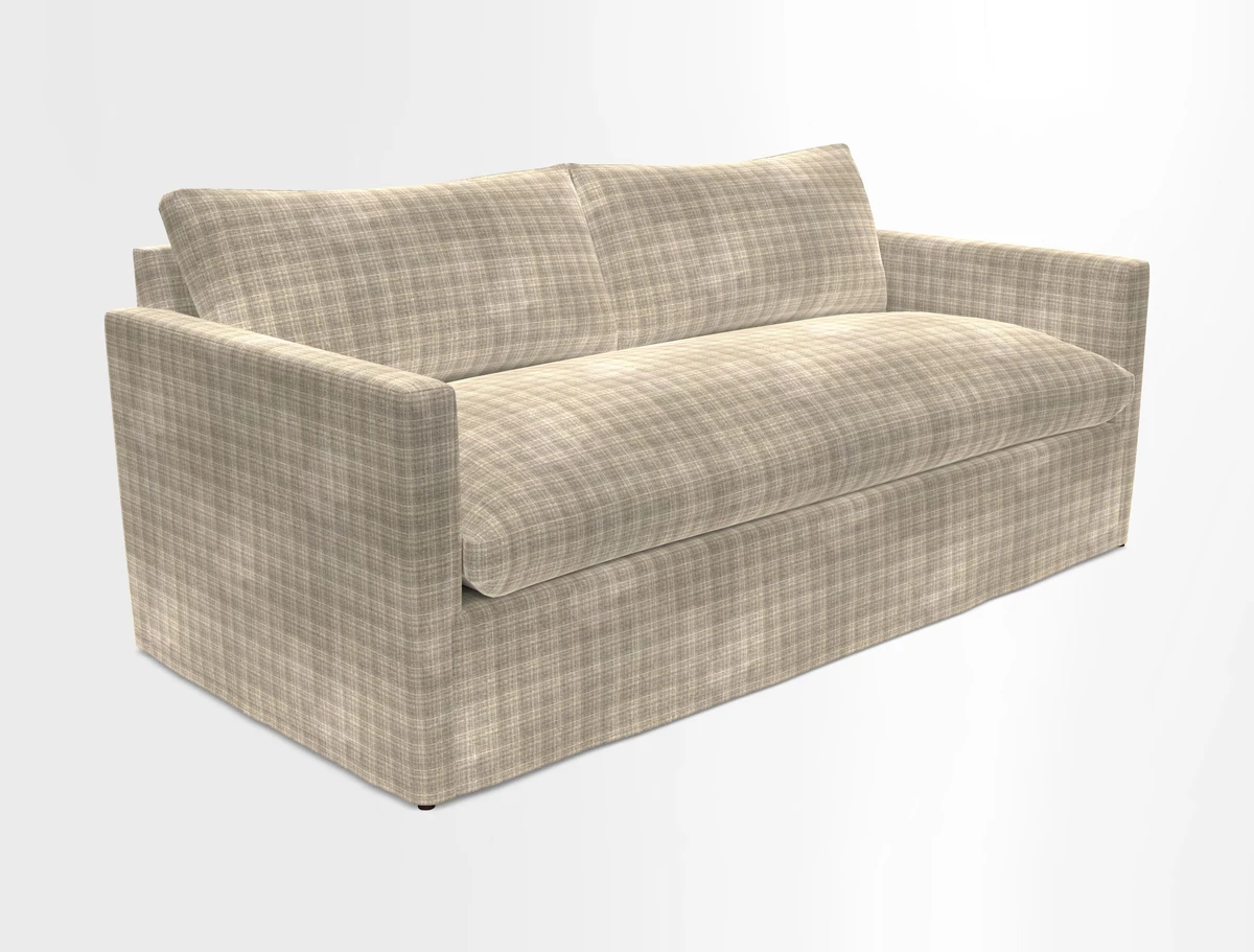 Heyshott 3 Seater Sofa in Two Tone Plain Biscuit. Loose cover option available