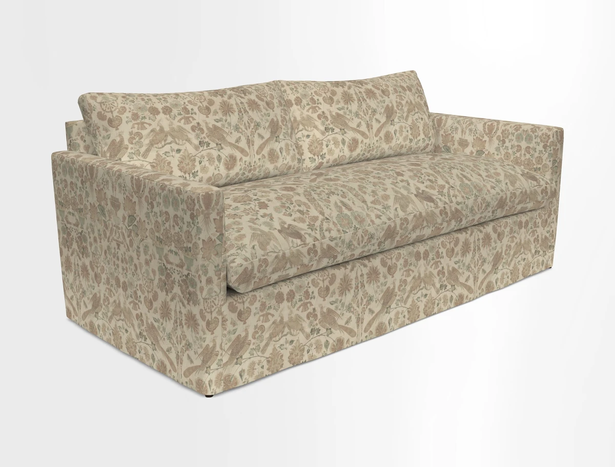Heyshott 3 Seater Sofa in Two Tone Plain Biscuit. Loose cover option available