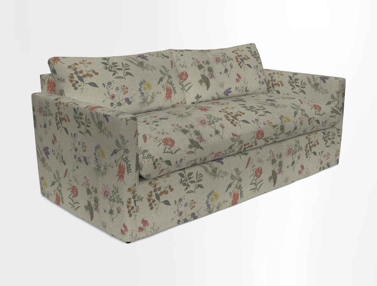 Heyshott 3 Seater Sofa in Two Tone Plain Biscuit. Loose cover option available